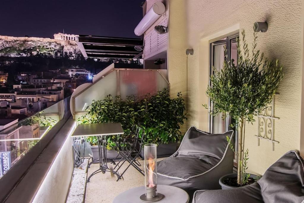 Apartamento Heated Plunge Pool & Firepit Acropolis Penthouse Atenas Exterior foto